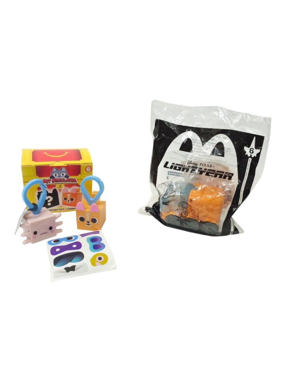 McDonalds Happy Meal Toys Lot Disney Lightyear Pixar Roblox Pet Simulator Clips
